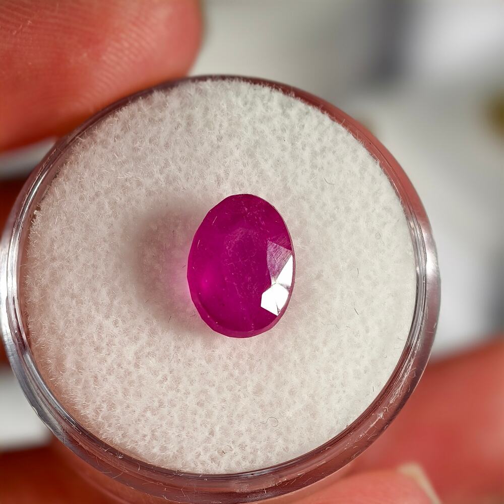 3.60ct Ruby (Glass Filled) Oval Cut Gemstone